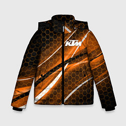 Куртка зимняя для мальчика KTM КТМ, цвет: 3D-черный