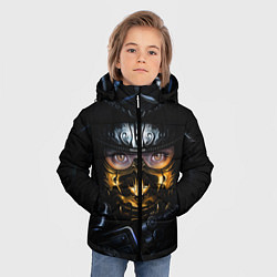Куртка зимняя для мальчика Девушка Самурай, цвет: 3D-светло-серый — фото 2