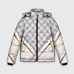 Куртка зимняя для мальчика Luxury white & Gold, цвет: 3D-светло-серый