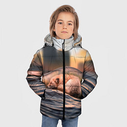 Куртка зимняя для мальчика Лисенок в бутылке, цвет: 3D-черный — фото 2