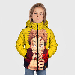 Куртка зимняя для мальчика Магическая битва Jujutsu kai, цвет: 3D-черный — фото 2