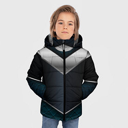 Куртка зимняя для мальчика 3D dark metal, цвет: 3D-черный — фото 2