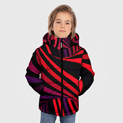 Куртка зимняя для мальчика Оптическая иллюзия, цвет: 3D-черный — фото 2