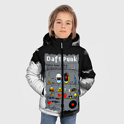 Куртка зимняя для мальчика Daft punk modern, цвет: 3D-черный — фото 2