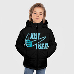 Куртка зимняя для мальчика Just Use It, цвет: 3D-черный — фото 2