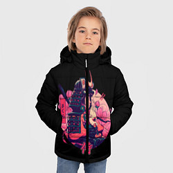 Куртка зимняя для мальчика Вишневый Самурай, цвет: 3D-светло-серый — фото 2