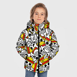 Куртка зимняя для мальчика ONE PIECE ВАН ПИС УЗОР, цвет: 3D-светло-серый — фото 2