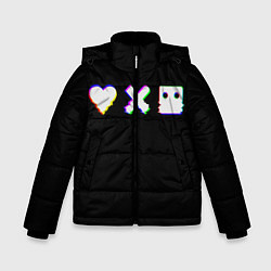 Куртка зимняя для мальчика Love Death and Robots Glitch, цвет: 3D-черный