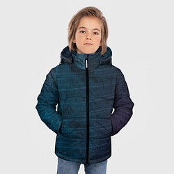 Куртка зимняя для мальчика Texture Blue Ripples, цвет: 3D-черный — фото 2