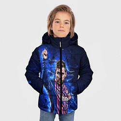 Куртка зимняя для мальчика Lionel Messi Barcelona 10, цвет: 3D-красный — фото 2