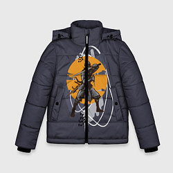 Куртка зимняя для мальчика Ниндзя, цвет: 3D-черный
