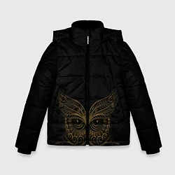Куртка зимняя для мальчика Золотая сова, цвет: 3D-черный