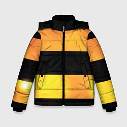 Куртка зимняя для мальчика Георгиевская лента, цвет: 3D-черный