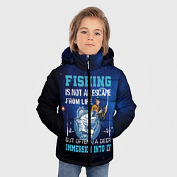 Куртка зимняя для мальчика FISHING PLANET Рыбалка, цвет: 3D-черный — фото 2