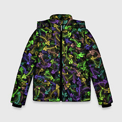 Куртка зимняя для мальчика Neon Fish Bone, цвет: 3D-черный