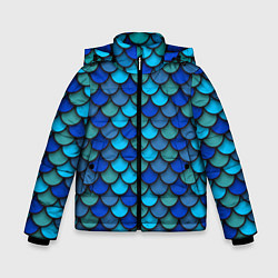 Куртка зимняя для мальчика Чешуя рыбы, цвет: 3D-светло-серый