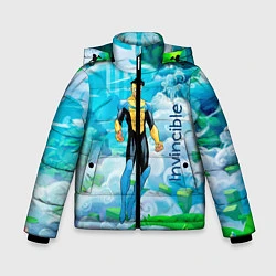 Куртка зимняя для мальчика Неуязвимый Invincible, цвет: 3D-черный