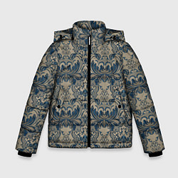 Куртка зимняя для мальчика Классические узоры Versace, цвет: 3D-черный