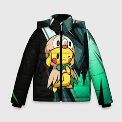 Куртка зимняя для мальчика Пикачу в костюме совы, цвет: 3D-черный