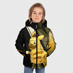 Куртка зимняя для мальчика Пикачу детектив, цвет: 3D-черный — фото 2