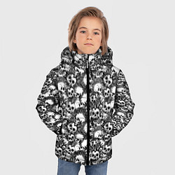 Куртка зимняя для мальчика Черепа с Ирокезами, цвет: 3D-черный — фото 2