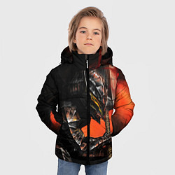 Куртка зимняя для мальчика БЕРСЕРК оранжевый, цвет: 3D-черный — фото 2