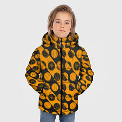 Куртка зимняя для мальчика Баскетбол, цвет: 3D-черный — фото 2