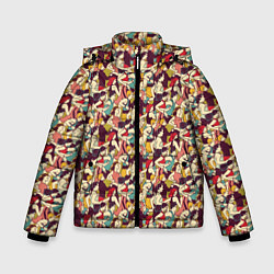 Куртка зимняя для мальчика Марафон, цвет: 3D-черный
