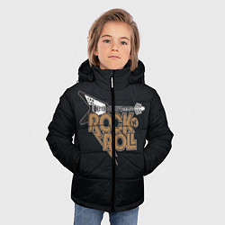 Куртка зимняя для мальчика Rock n Roll Гитара, цвет: 3D-черный — фото 2