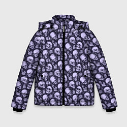 Куртка зимняя для мальчика Черепа, цвет: 3D-светло-серый