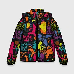 Куртка зимняя для мальчика Space Jam, цвет: 3D-черный