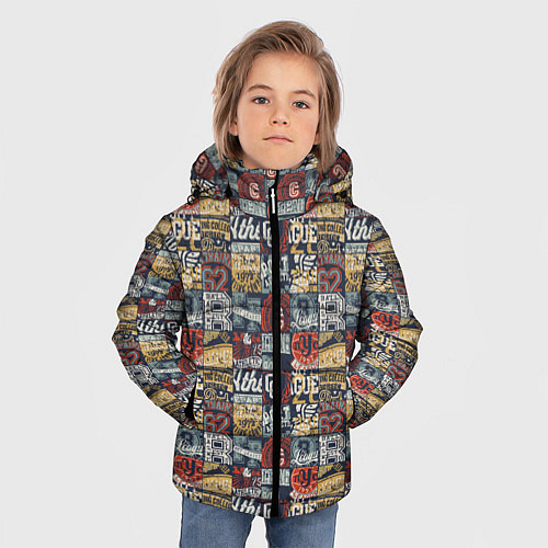 Зимняя куртка для мальчика Легкоатлет / 3D-Светло-серый – фото 3
