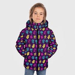 Куртка зимняя для мальчика Иероглифы, цвет: 3D-красный — фото 2