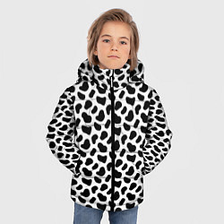 Куртка зимняя для мальчика Текстура далматина, цвет: 3D-черный — фото 2