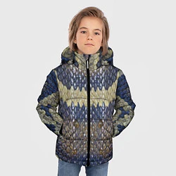 Куртка зимняя для мальчика Рептилоид Змея, цвет: 3D-черный — фото 2
