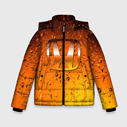 Куртка зимняя для мальчика Honda капли дождя, цвет: 3D-черный