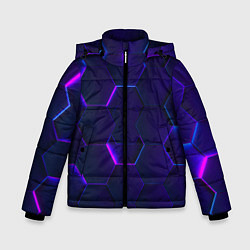 Куртка зимняя для мальчика НЕОНОВАЯ БРОНЯ, цвет: 3D-черный