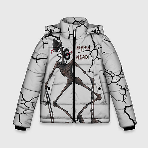 Зимняя куртка для мальчика Сиреноголовый Игра Ужастик / 3D-Красный – фото 1