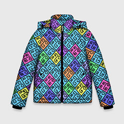 Зимняя куртка для мальчика Неоновый яркий абстрактный узо