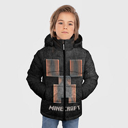 Куртка зимняя для мальчика MINECRAFT TEXTURE IRON, цвет: 3D-черный — фото 2