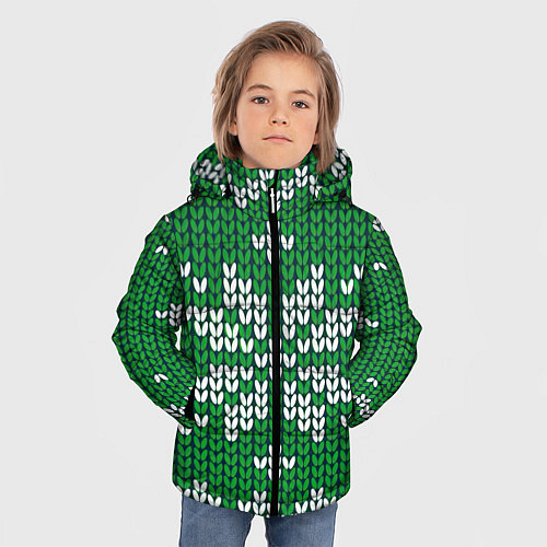 Зимняя куртка для мальчика Снежинка / 3D-Светло-серый – фото 3