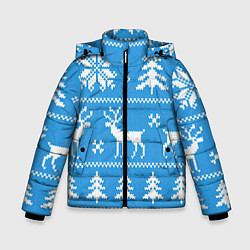 Куртка зимняя для мальчика Зимняя ночь, цвет: 3D-светло-серый