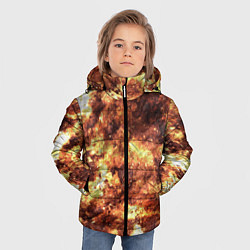 Куртка зимняя для мальчика Кожаный камуфляж, цвет: 3D-черный — фото 2
