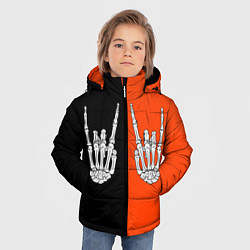 Куртка зимняя для мальчика Ладошки скелета, цвет: 3D-красный — фото 2