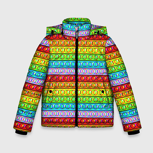 Зимняя куртка для мальчика GLITCH POP IT ГЛИТЧ ПОП ИТ / 3D-Светло-серый – фото 1