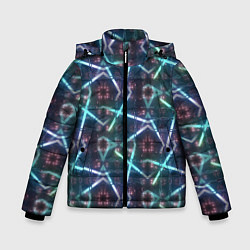 Куртка зимняя для мальчика Неоновый панк, цвет: 3D-черный
