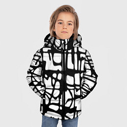 Куртка зимняя для мальчика Черно-Белый мотив Cantabrigiensia, подходящий для, цвет: 3D-красный — фото 2