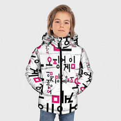 Куртка зимняя для мальчика LOGO PATTERN SQUID GAME, цвет: 3D-светло-серый — фото 2
