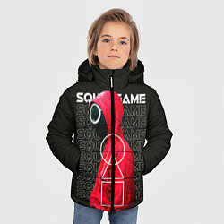 Куртка зимняя для мальчика Сыграй в Кальмара, цвет: 3D-светло-серый — фото 2