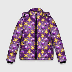 Куртка зимняя для мальчика Игрушки украшения, цвет: 3D-черный